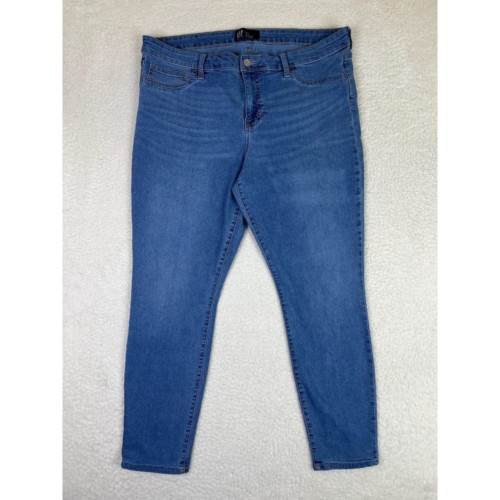 Gap Favorite Jegging Jeans Womens 16/33 Blue Light Wash High Rise Stretch Denim